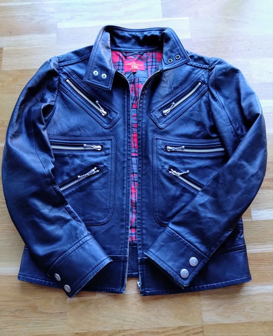 希少　ヴィンテージ　ヴィヴィアンウエストウッド　レザージャケット　ラム皮