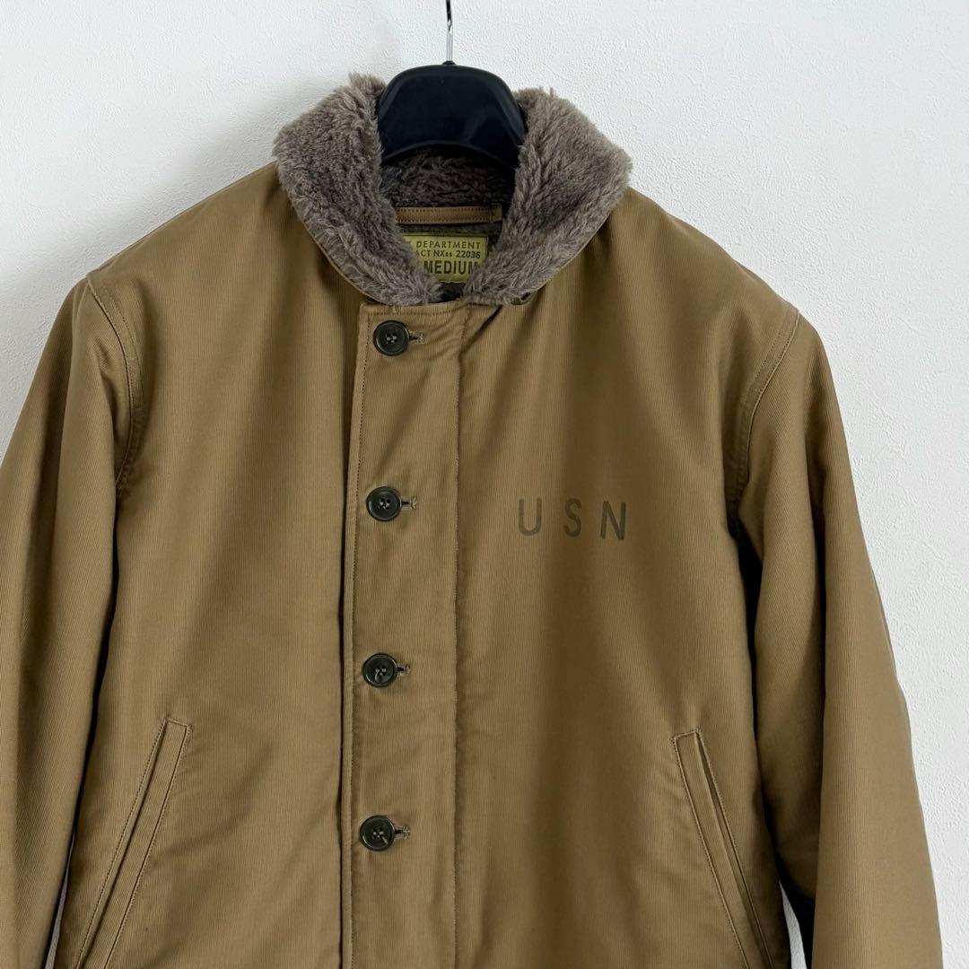 バズリクソンズ N-1 デッキジャケット M ミリタリー USN NAVY