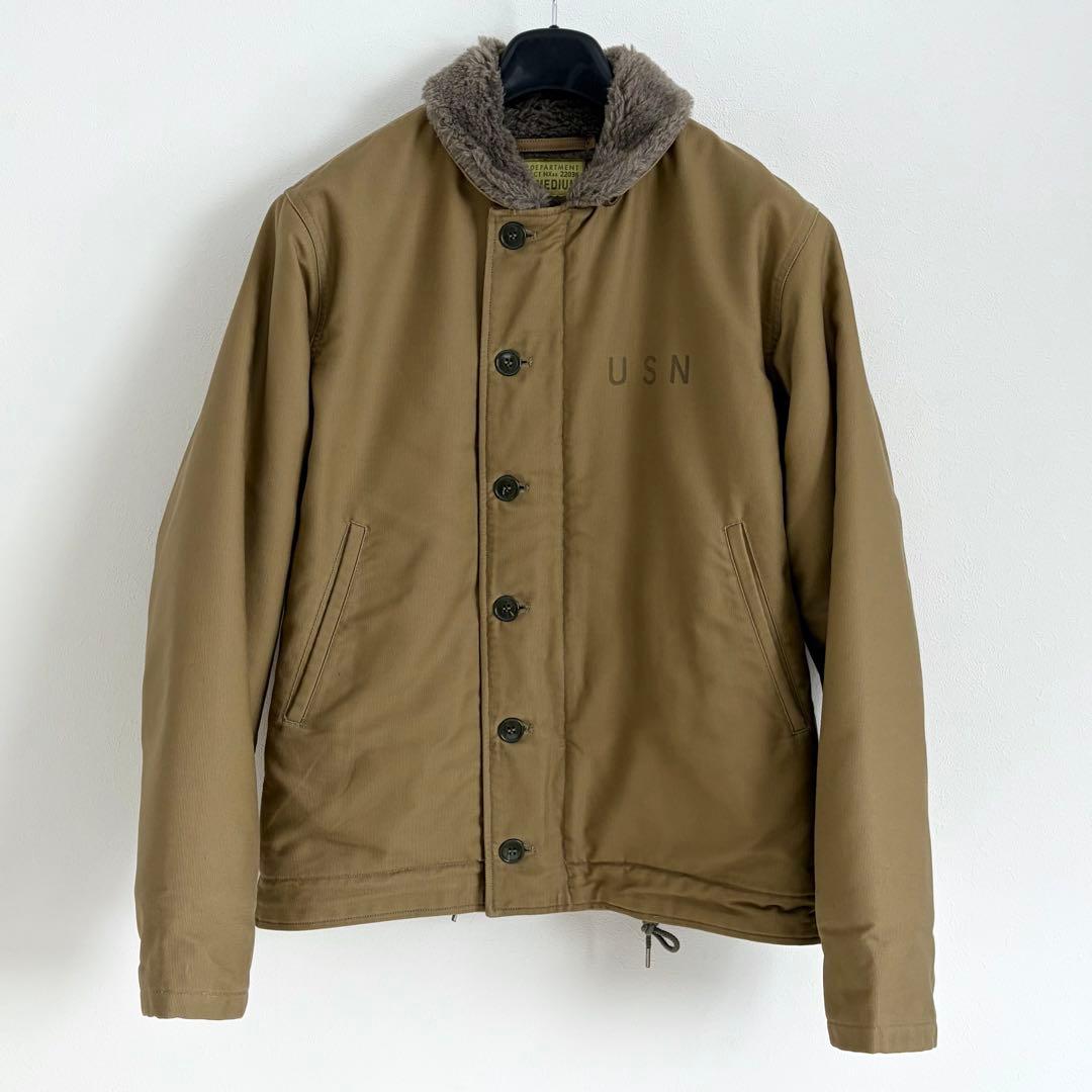 バズリクソンズ N-1 デッキジャケット M ミリタリー USN NAVY