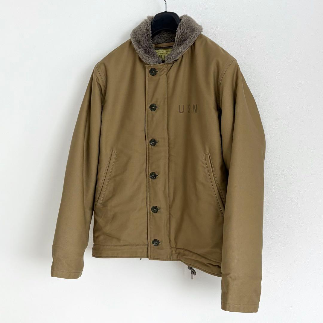 バズリクソンズ N-1 デッキジャケット M ミリタリー USN NAVY