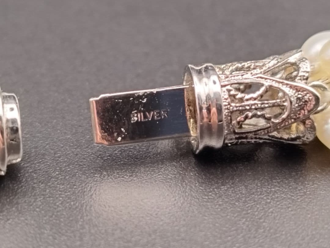 淡水パールネックレス ライス ポテト 照りカジュアル フォーマル シルバー925