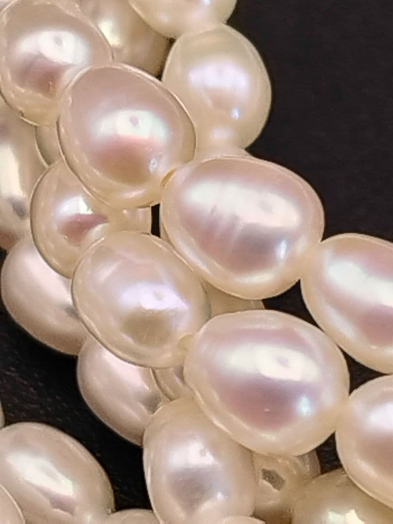 淡水パールネックレス ライス ポテト 照りカジュアル フォーマル シルバー925