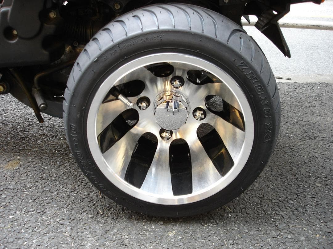 ホンダジャイロ ツートン アルミホイール扁平タイヤ＆スペーサー40ｍｍセット