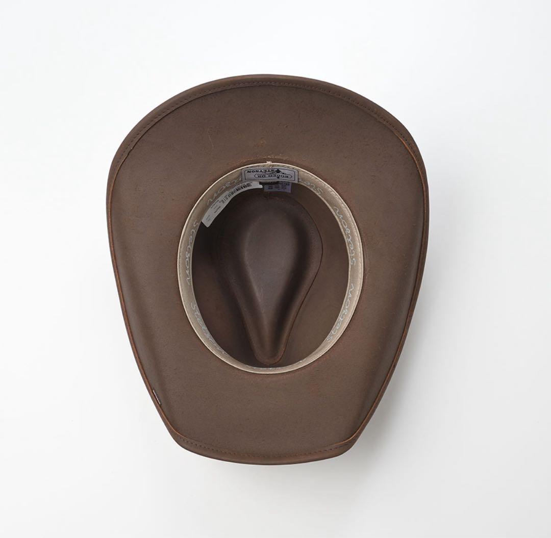 【希少】STETSON ステットソン カウボーイハット レザー製 廃盤モデル