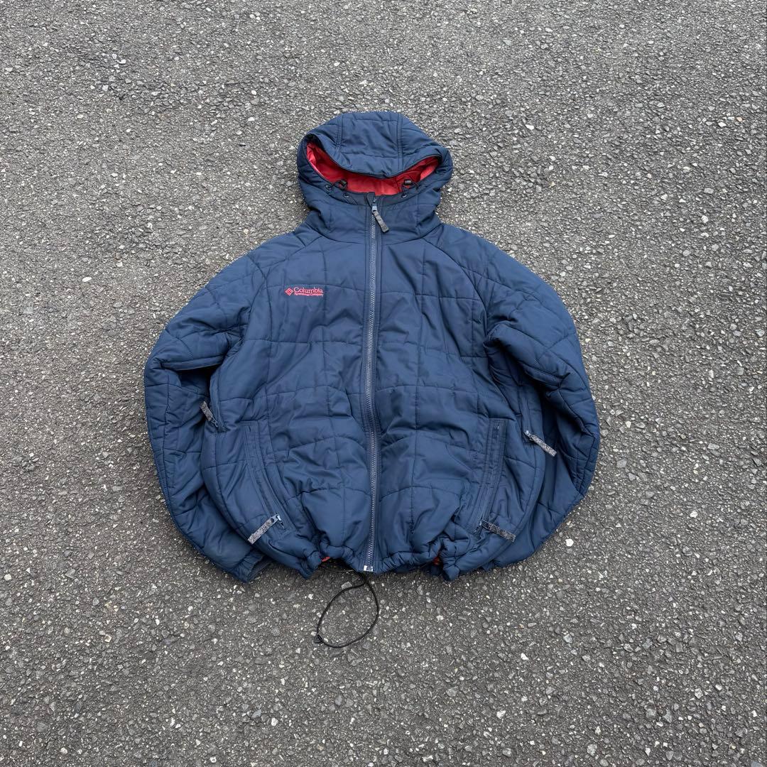 m*a様 コロンビア hooded puffer jacket ネイビー テック