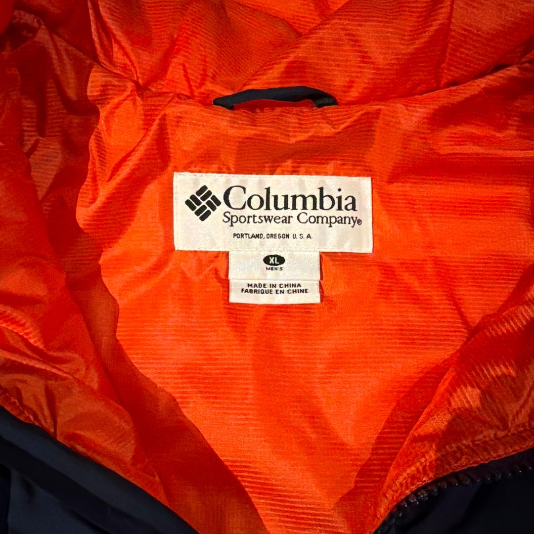 m*a様 コロンビア hooded puffer jacket ネイビー テック