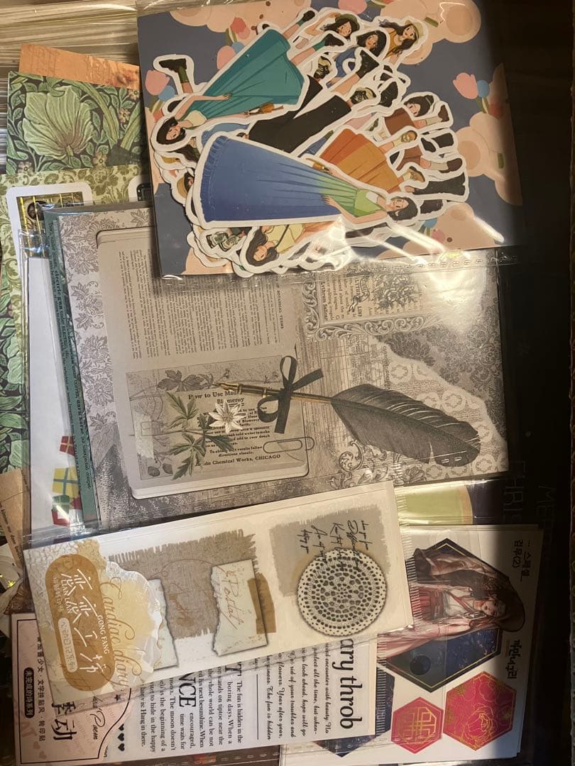 15日迄100サイズ パンパン 海外人物ステッカー まとめ売り 巻マステ 断捨離