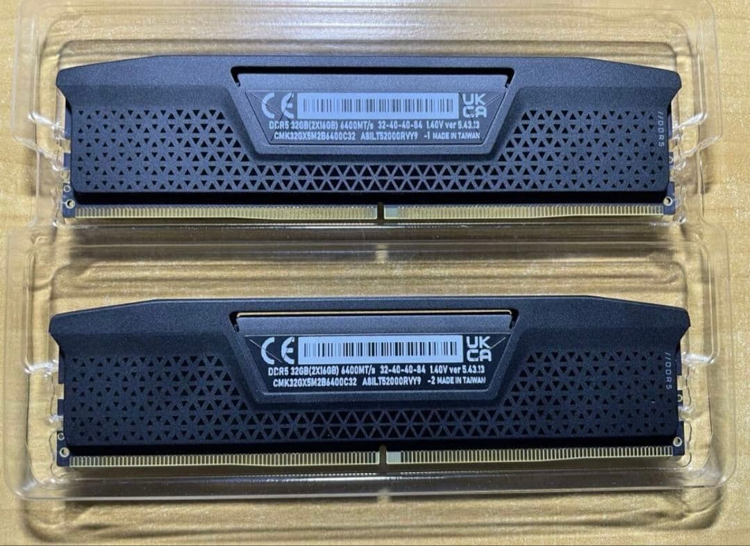 Corsair VENGEANCE DDR5 6400 16GB 2本