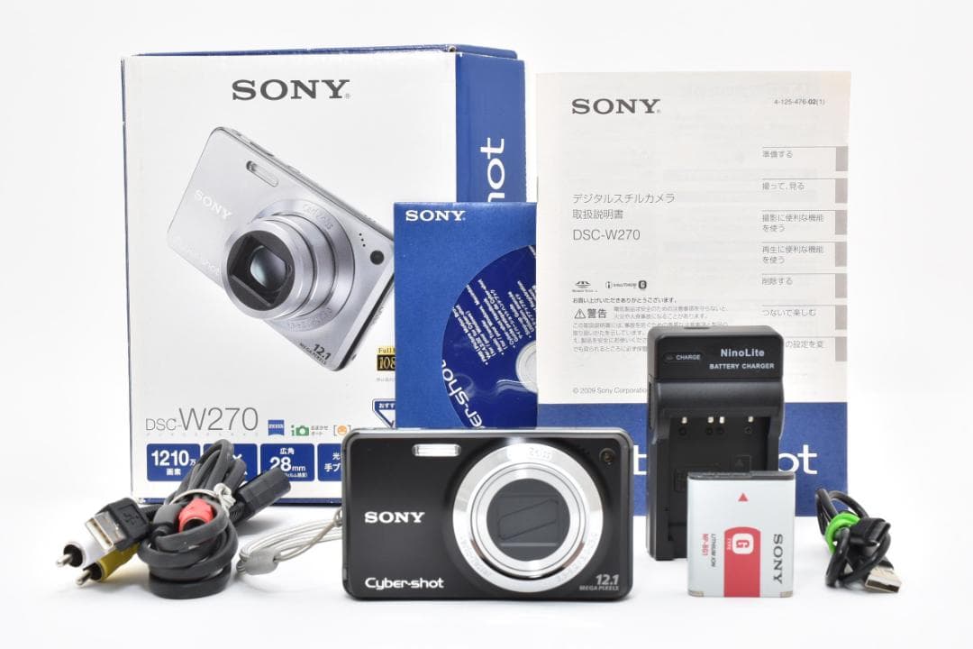 《 美品 》 ソニー　SONY Cyber-shot DSC-W270 ブラック
