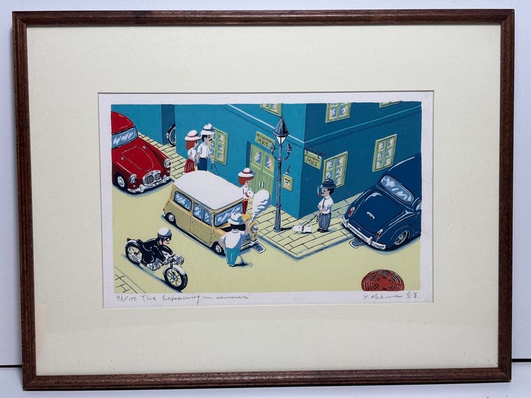 #大熊康夫 シルクスクリーン 直筆サイン　限定番号入り　3点セット 額装