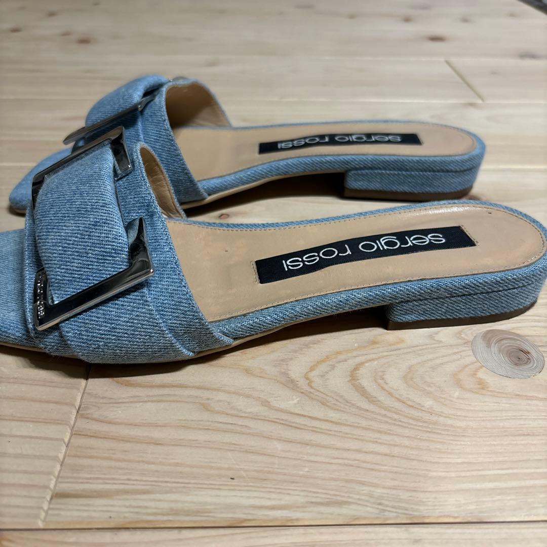 sergio rossi デニム ミュール