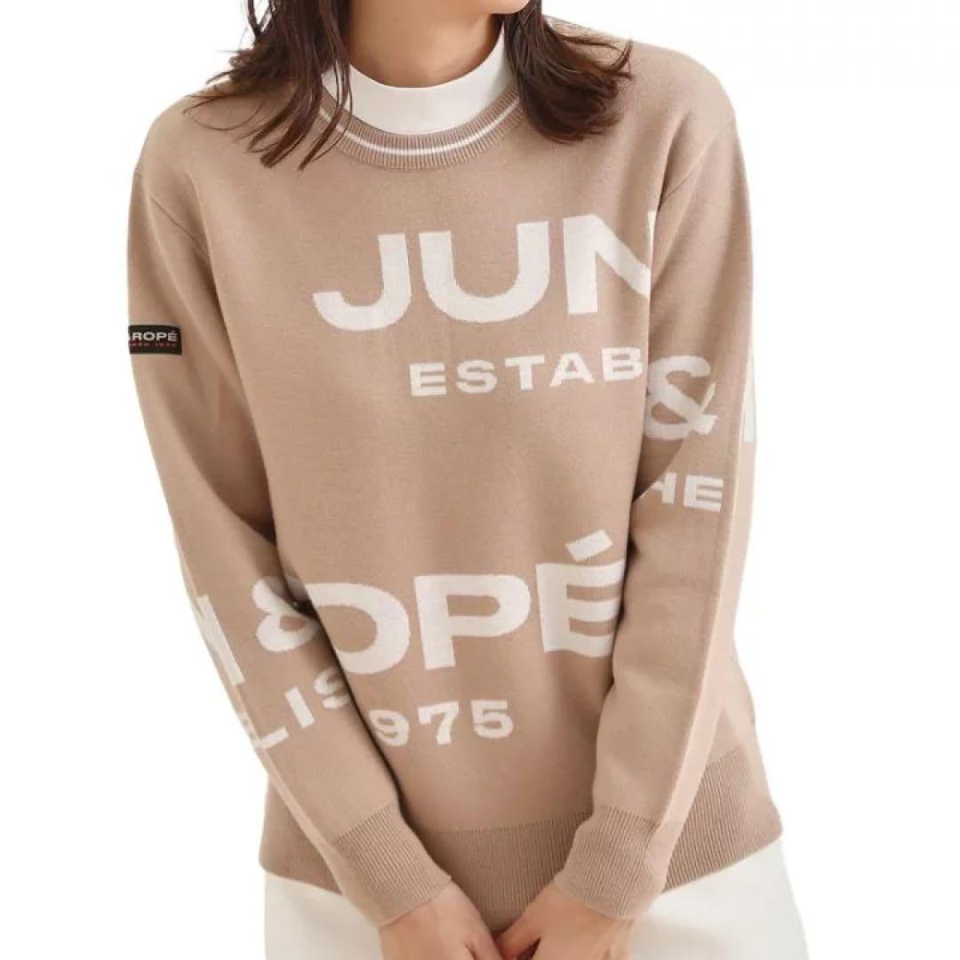 JUN &ROPE BIGロゴグラフィック長袖ニットプルオーバー