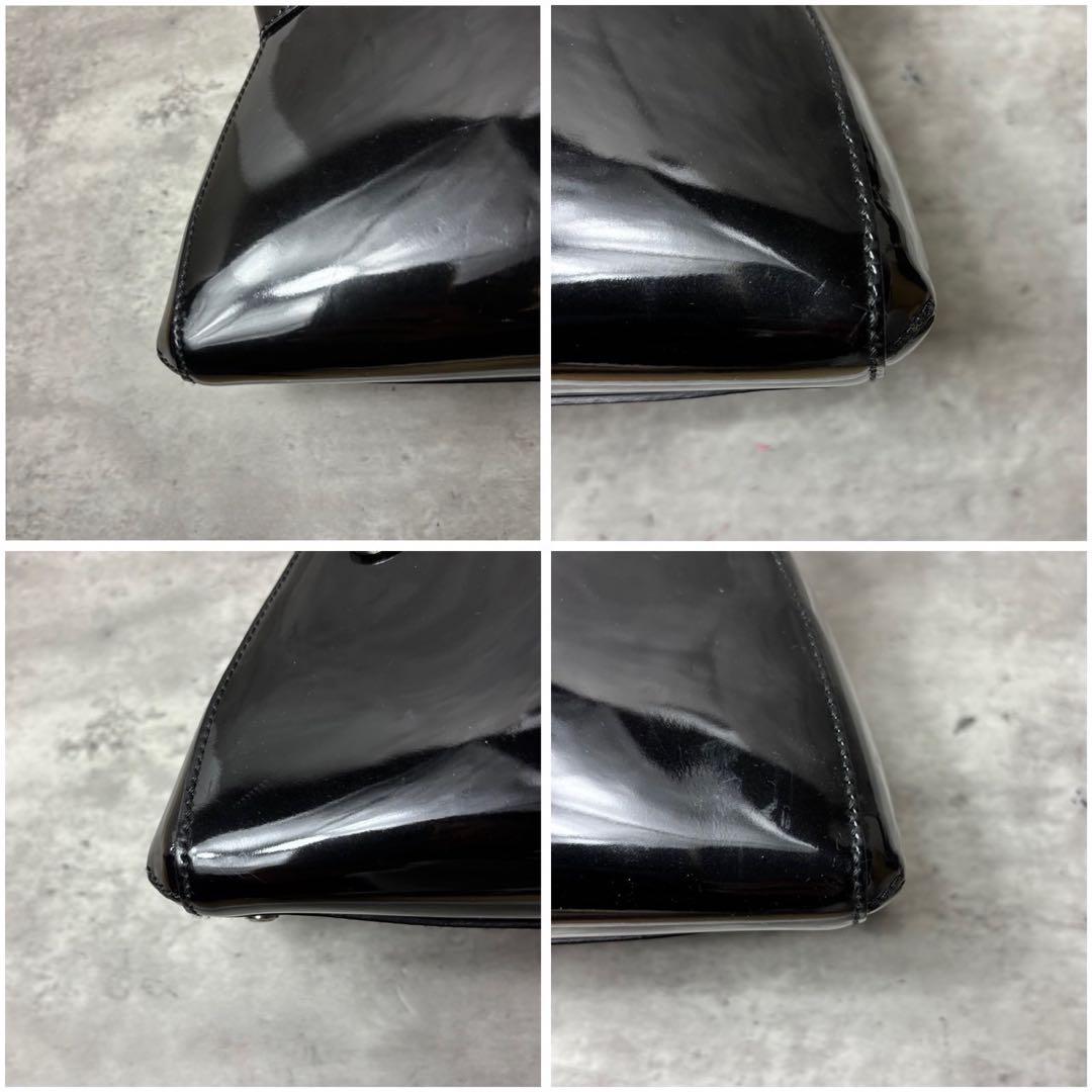 カルティエ レディース ハンドバッグ マルチェロ エナメル ブラック ギャラ付