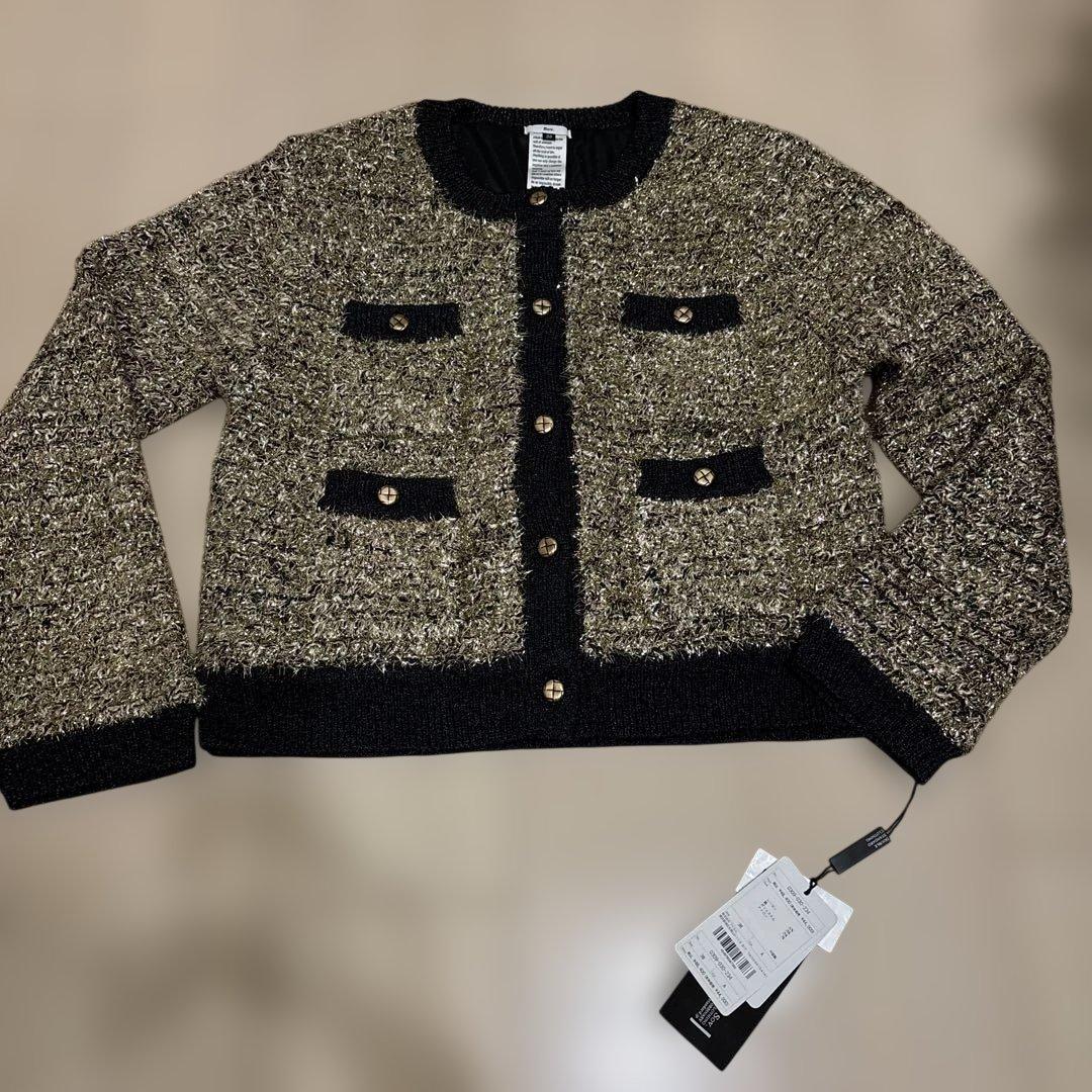 ダブルスタンダードクロージング Sov ノーカラーニットジャケット 新品未使用