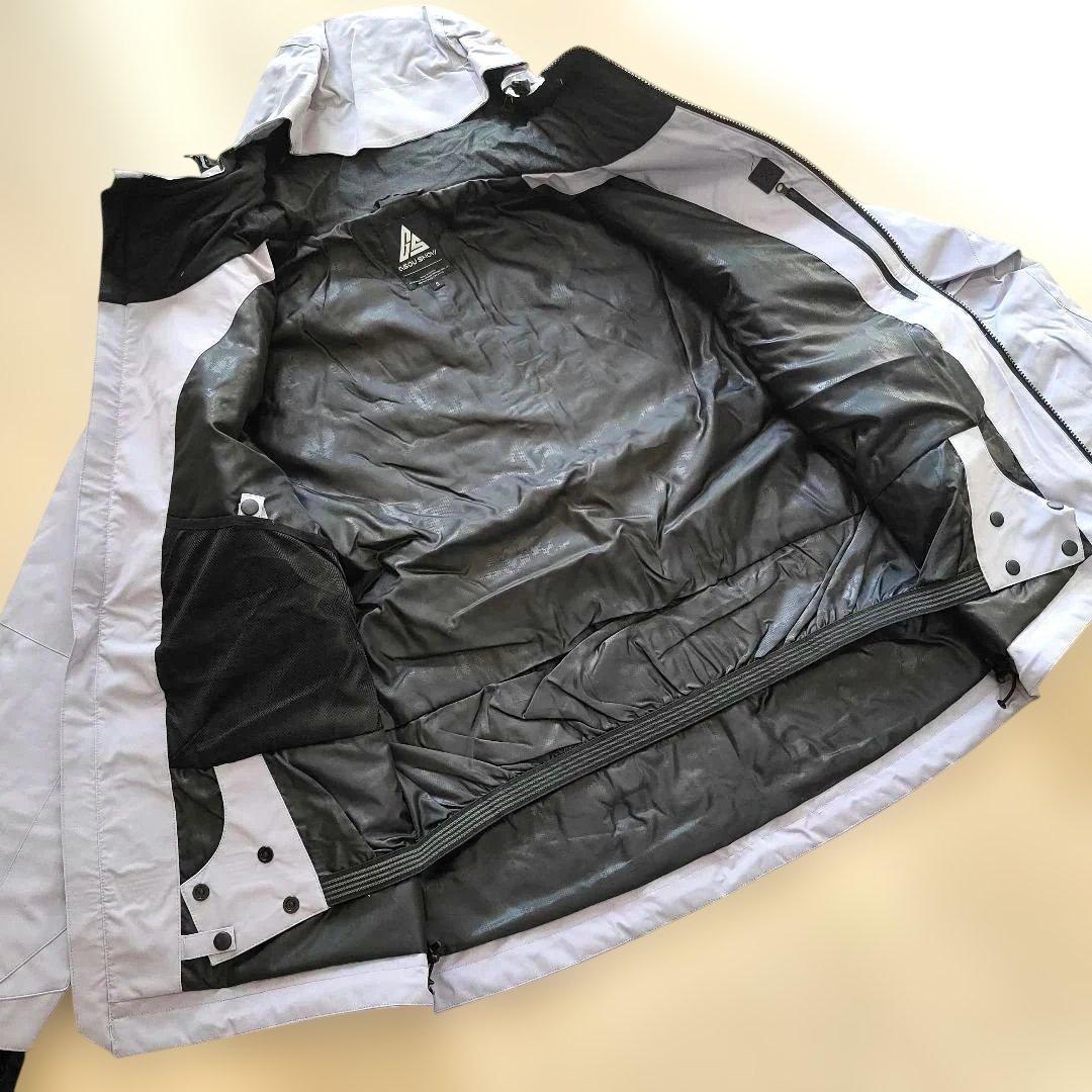 スノーボードウェア上下セット S寸　レディース　パープルグレー　スノボスキー