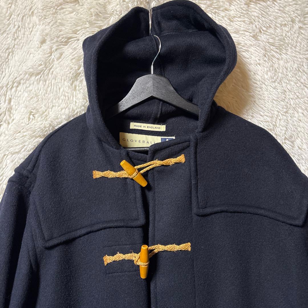 グローバーオール✨　ダッフルコート　白タグ　ネイビー　ウール　XL