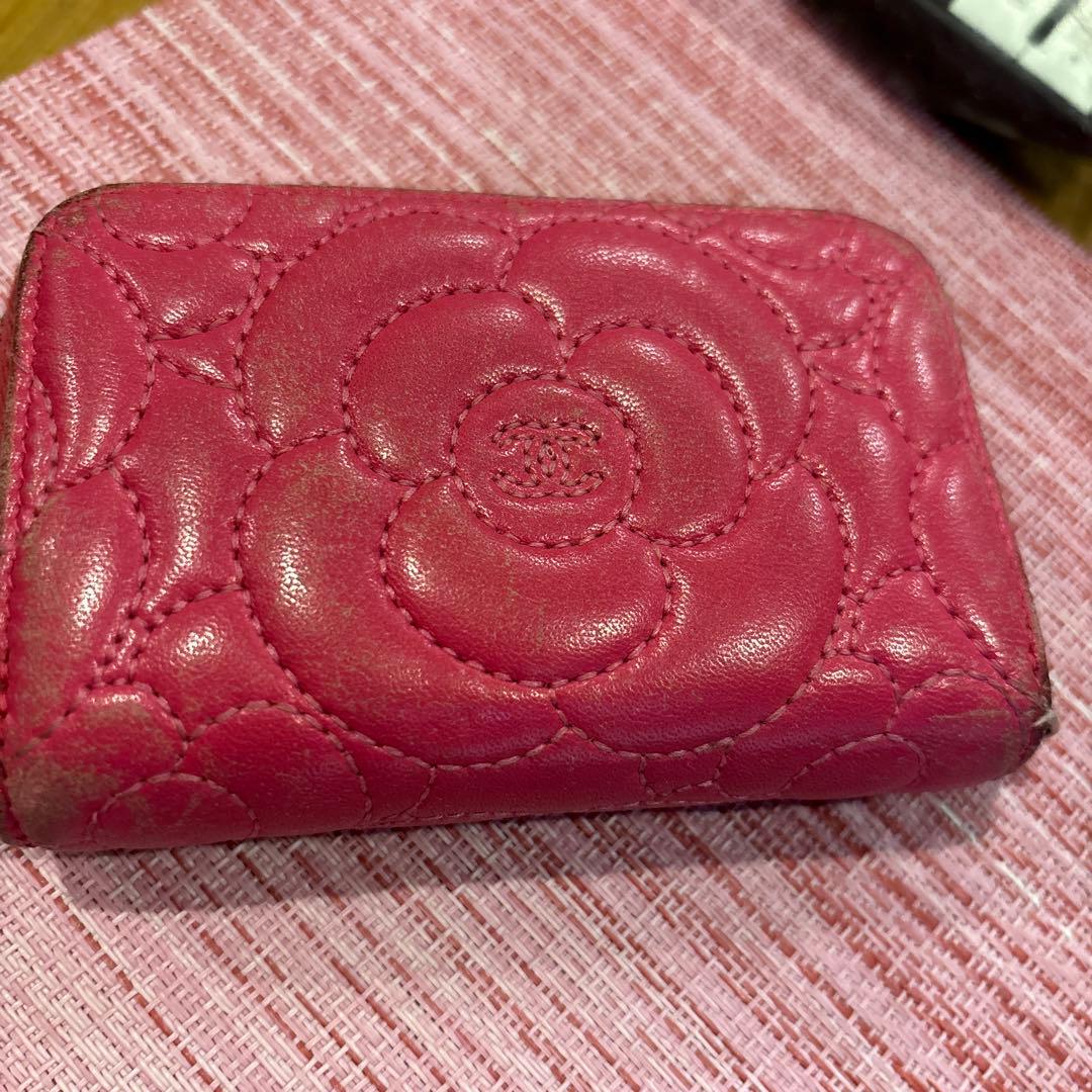 CHANEL ピンクレザーケース