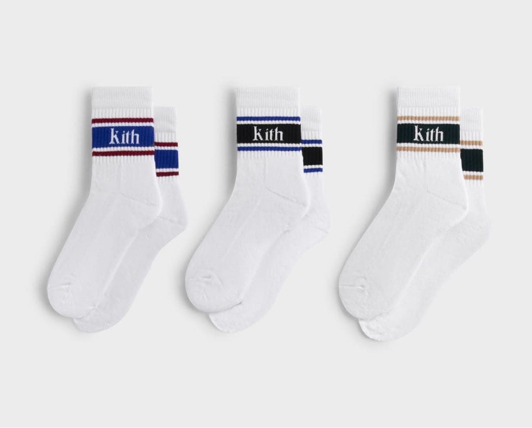レッグウェア Kith Variegated Striped 3-Pack Socks