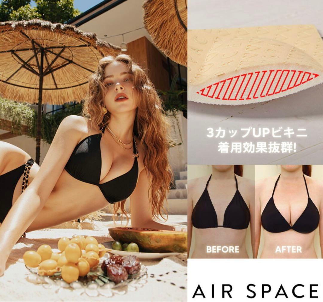 AIRSPACE 2WAYゴールドチェーンストラップビキニ ボトムス ブラック