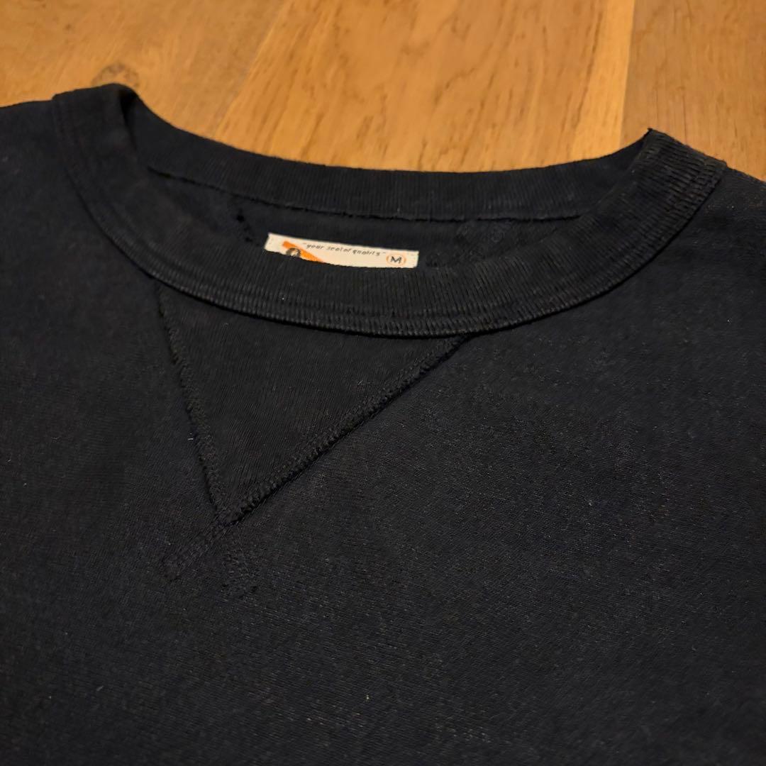 Felco フェルコ エイジング クルーネックスウェット NAVY M