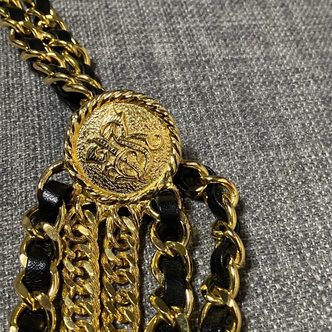 美品 J&R ジェイアンドアール チェーンベルト レザー ヴィンテージ