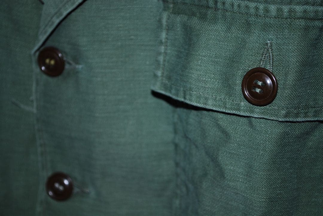 50s 米軍　OG107 1st 初期型　茶色い尿素ボタン、タグ無しスタンプ