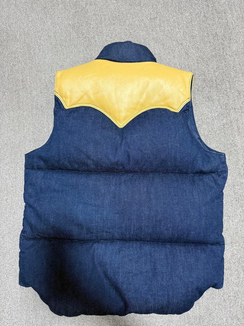 【Rocky Mountain】ロッキーマウンテン ダウンベスト デニム 38