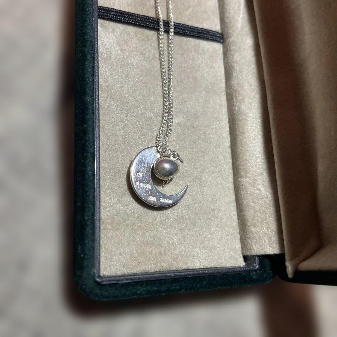 シルバー925 月　ネックレス 天使の卵