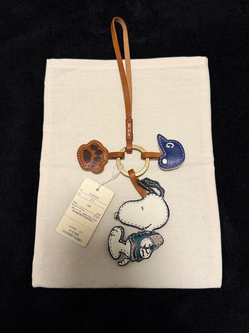 【新品】genten ゲンテン レザーチャーム Snoopy スヌーピー 野球