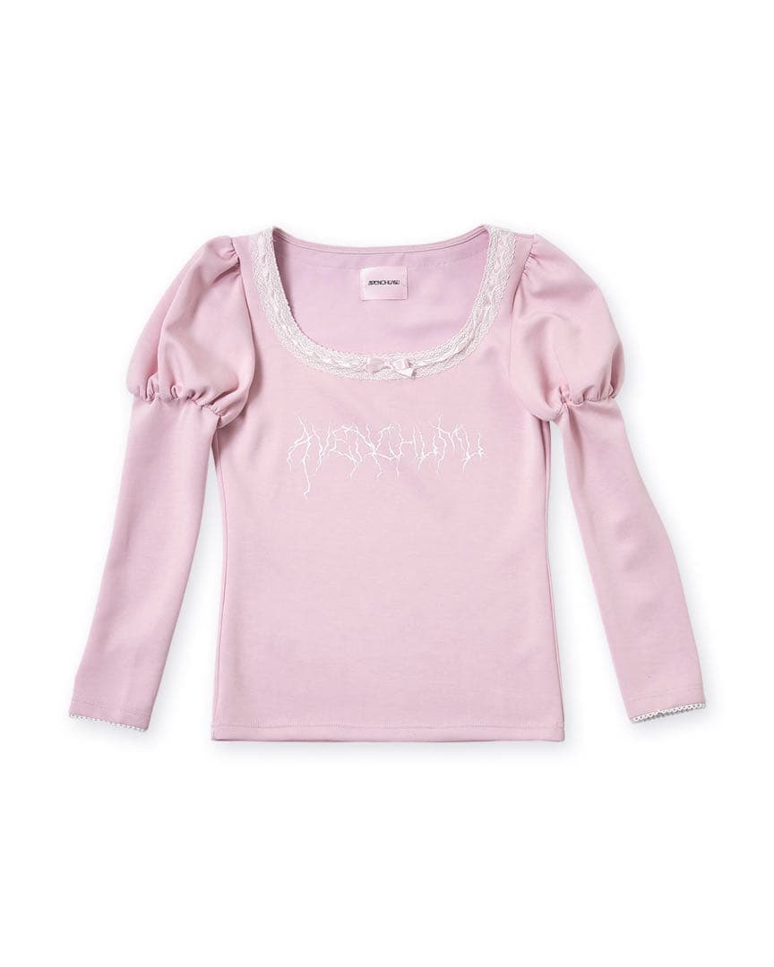 avenchumu トップス ピンク ロングスリーブ Tシャツ