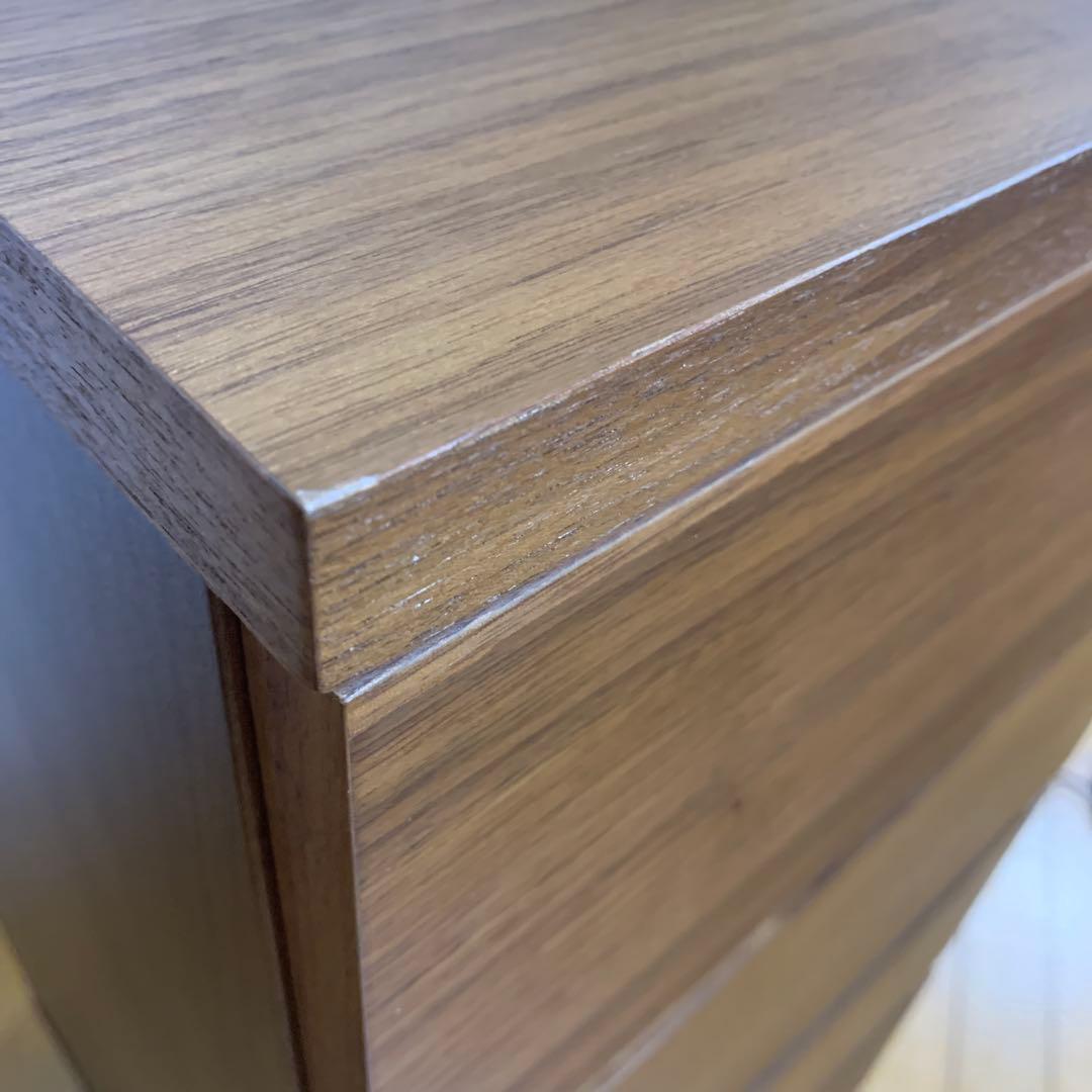 無印良品　ウォールナット材チェスト4段