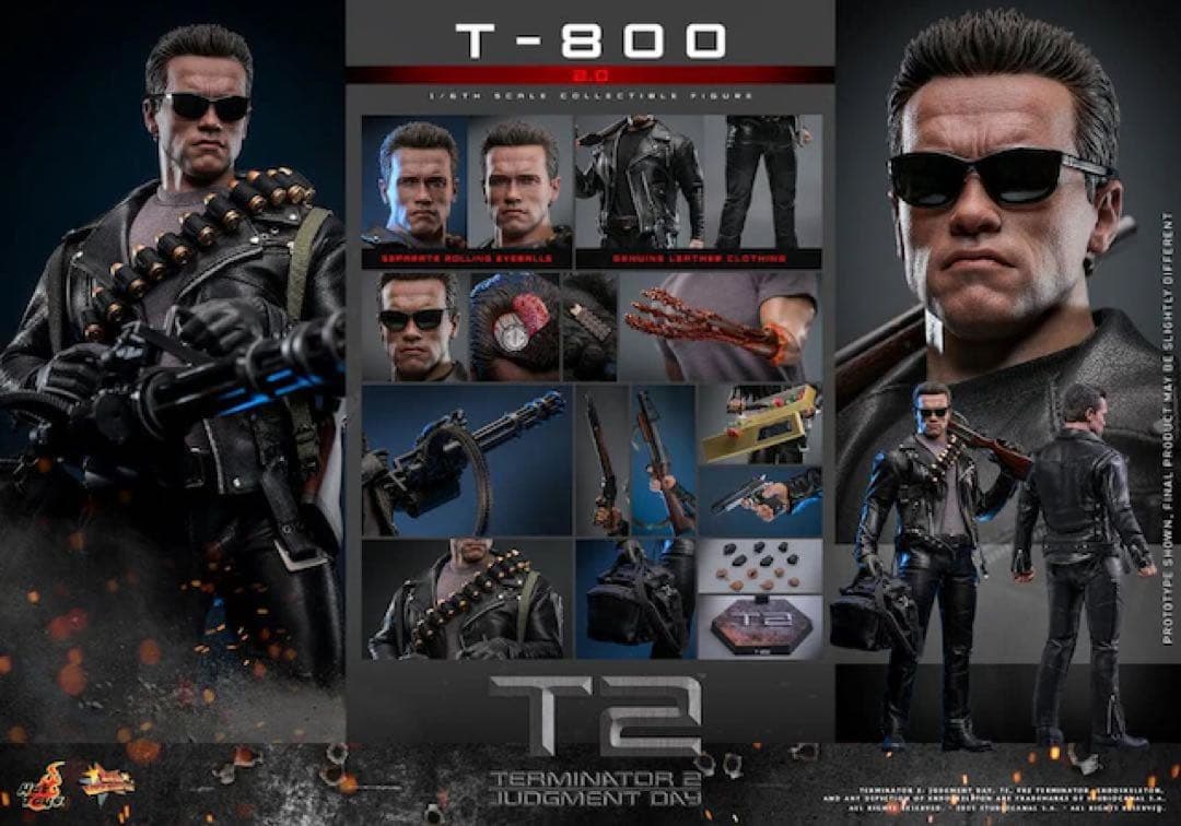 ホットトイズ 1/6 ターミネーター2 T-800(2.0版）Hot Toys