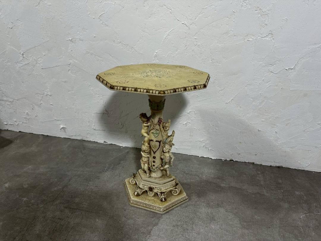 『イタリア製』サイドテーブル ナイトテーブル テーブル 花台 飾台RWcen25