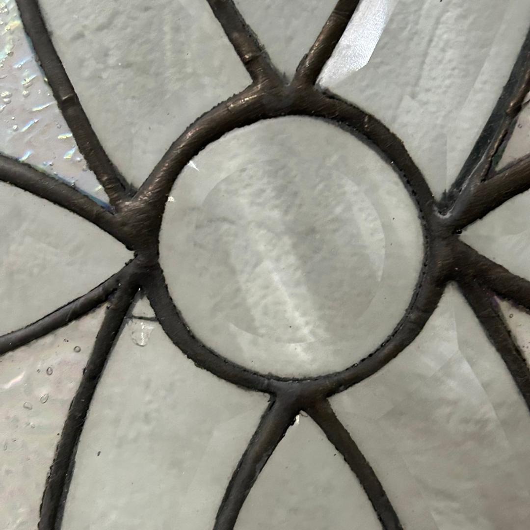 西洋アンティーク　大　ステンドグラス　直径40.5　  アートパネル　FG175