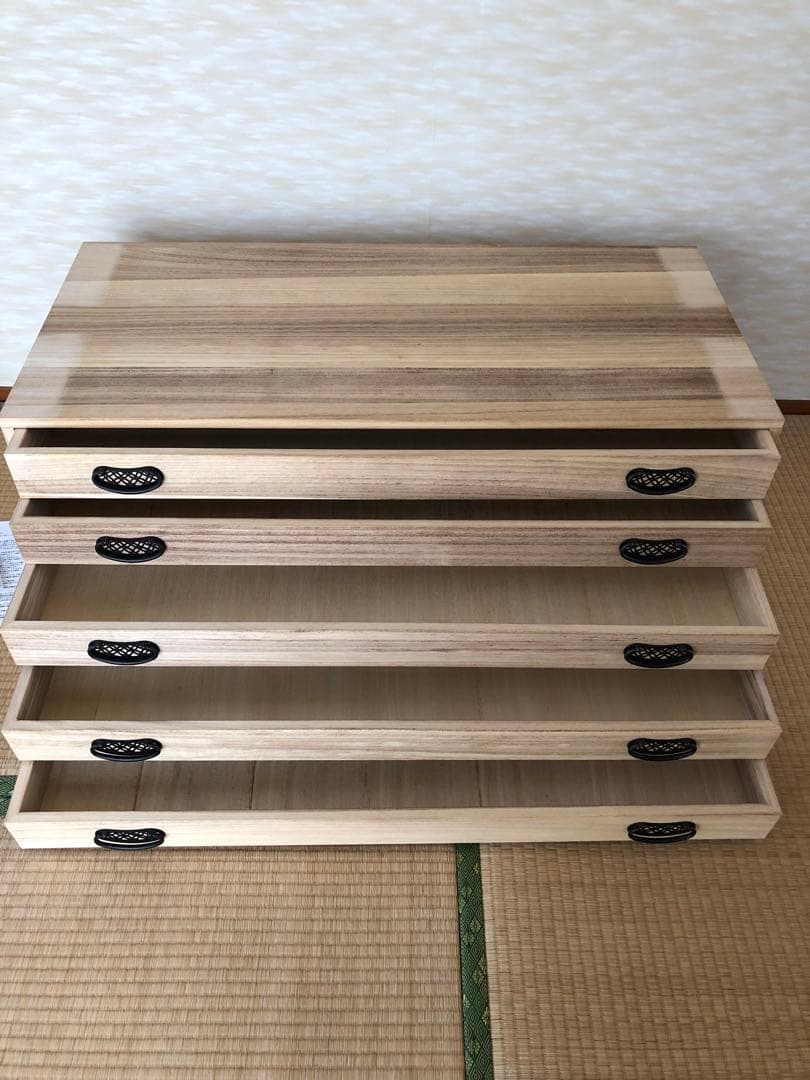 着物　5段　桐ダンス　桐箪笥　着物タンス