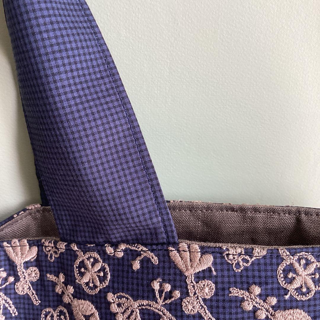 最新field of flower を両面に大きめトートバッグハンドメイド