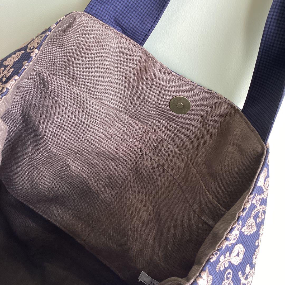 最新field of flower を両面に大きめトートバッグハンドメイド