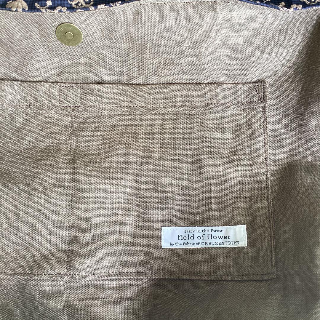 最新field of flower を両面に大きめトートバッグハンドメイド