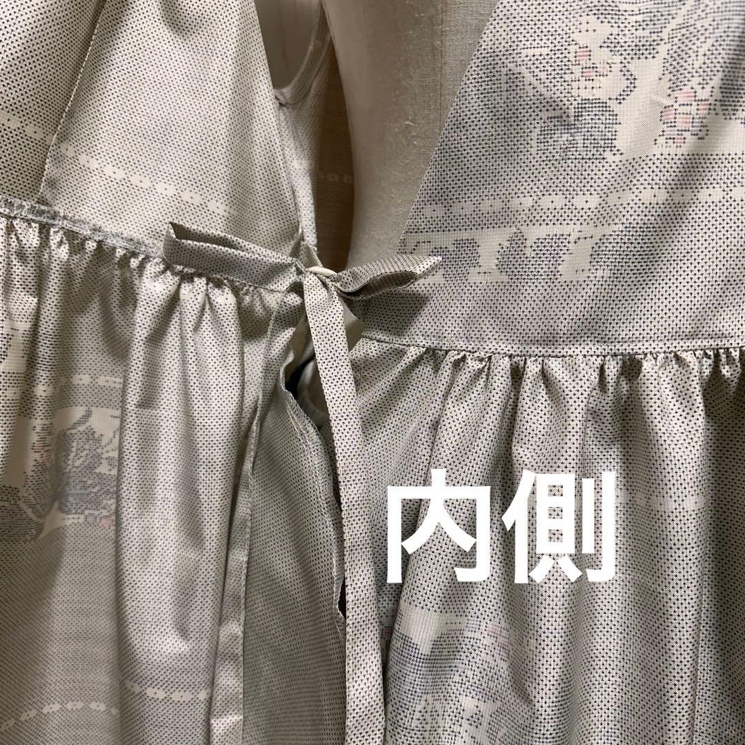 着物リメイク 大島紬(7マルキ)から袖なしカシュクールワンピース(M)