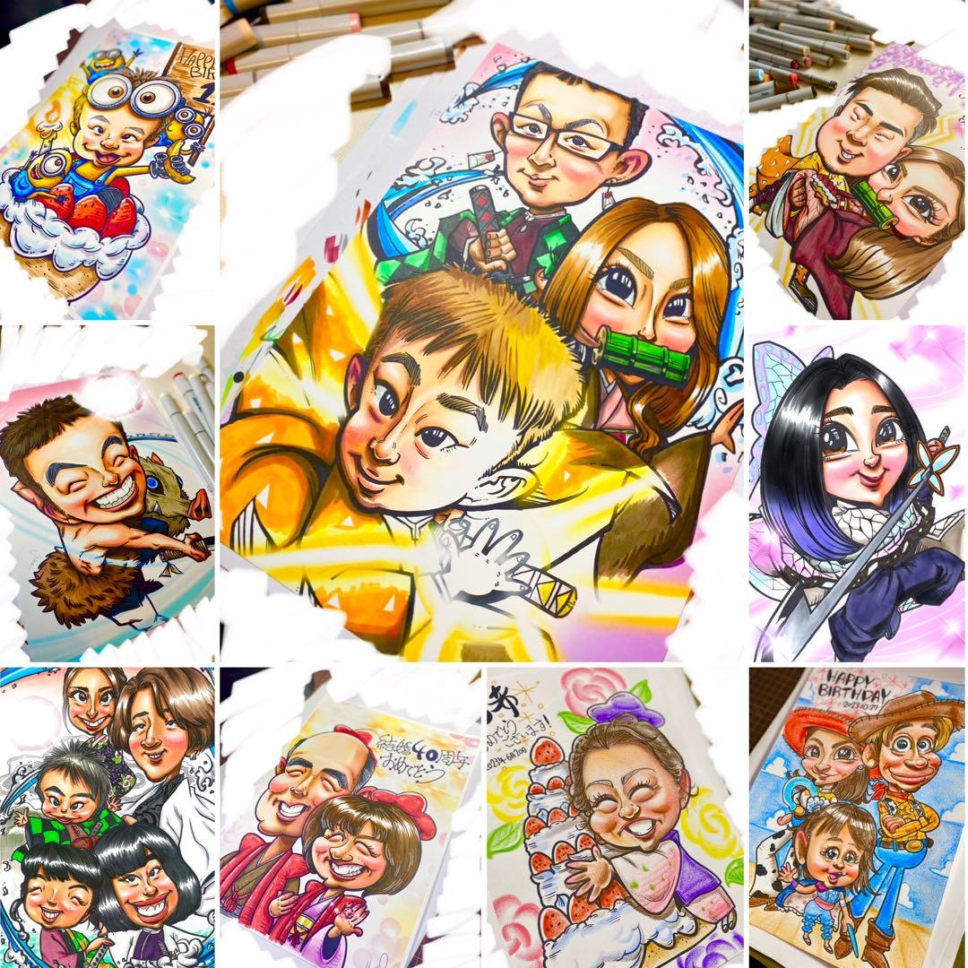 世界で1枚のオーダーメイド似顔絵★アレンジok★還暦★衣装ok★感謝の気持ち