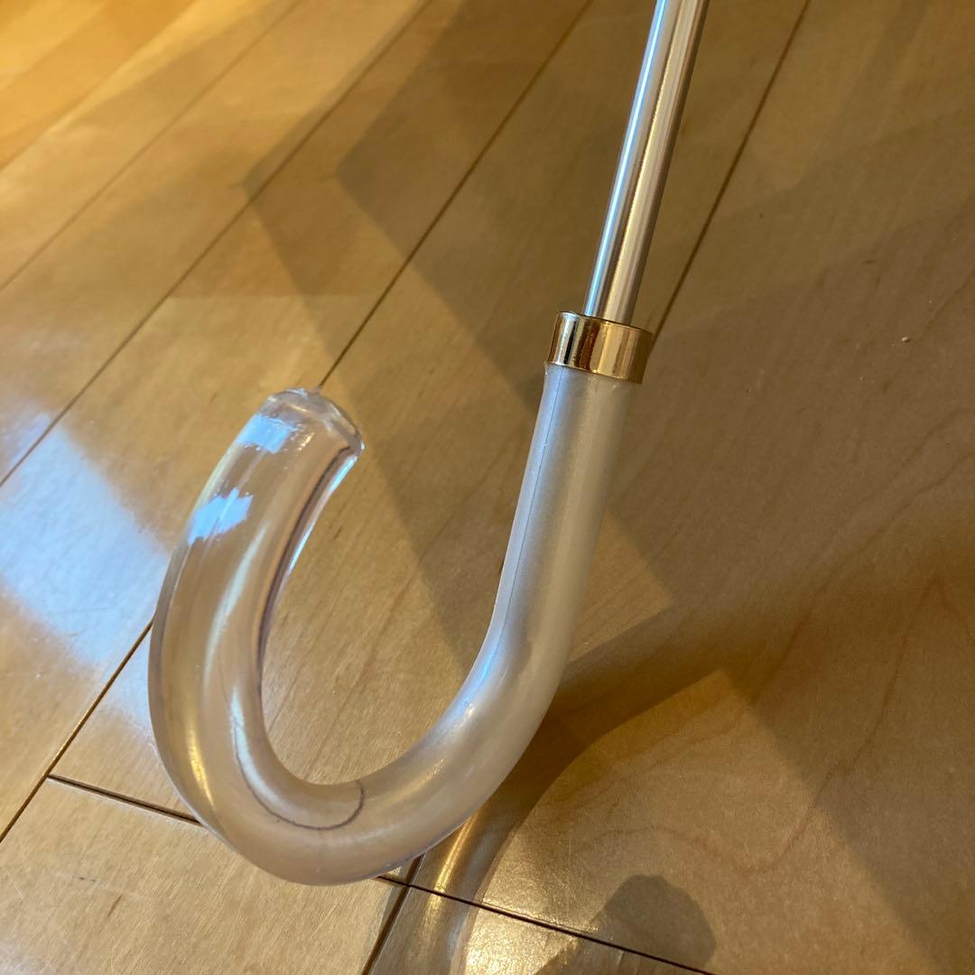 ランバンオンブルー　持ち手付き晴雨兼用日傘　ベージュ×ブラック