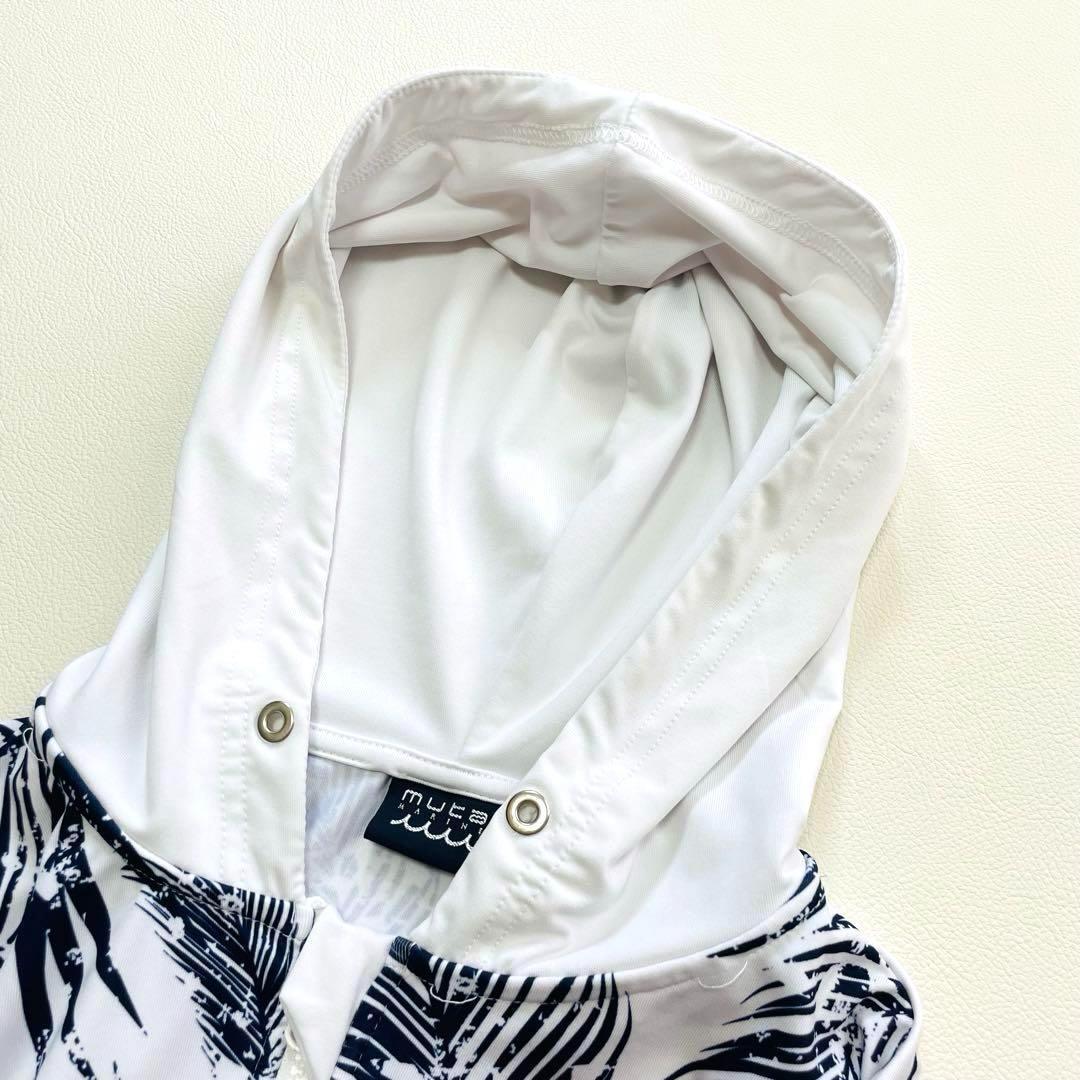 6163　6164【美品】ムータマリン　上下セット　ボタニカル　リーフ　ホワイト