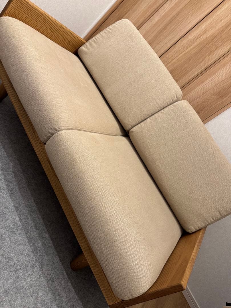 【専用】ソファ　2人掛け　モルト　molt 石崎家具　ナチュラル　タモ材