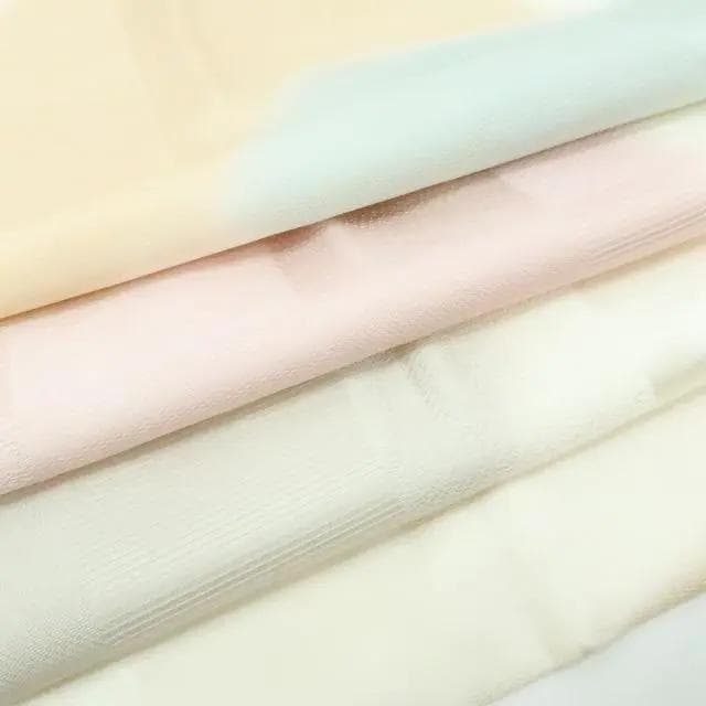 Y2401◇新品 袷 正絹 半襟・仕付け糸付 手縫い 桜 市松 長襦袢 着物