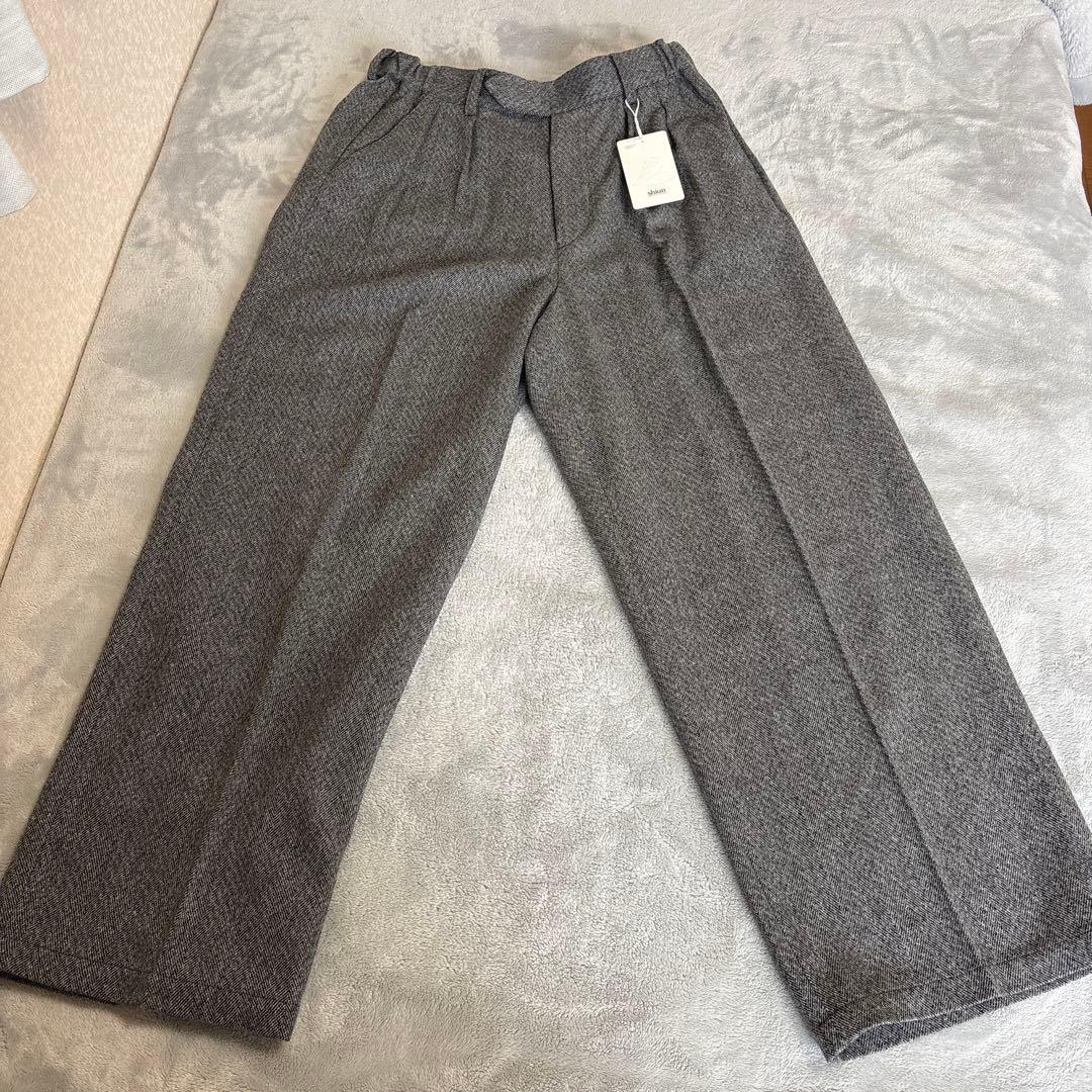 shiun TWEED STRAIGHT TROUSERS Sサイズ
