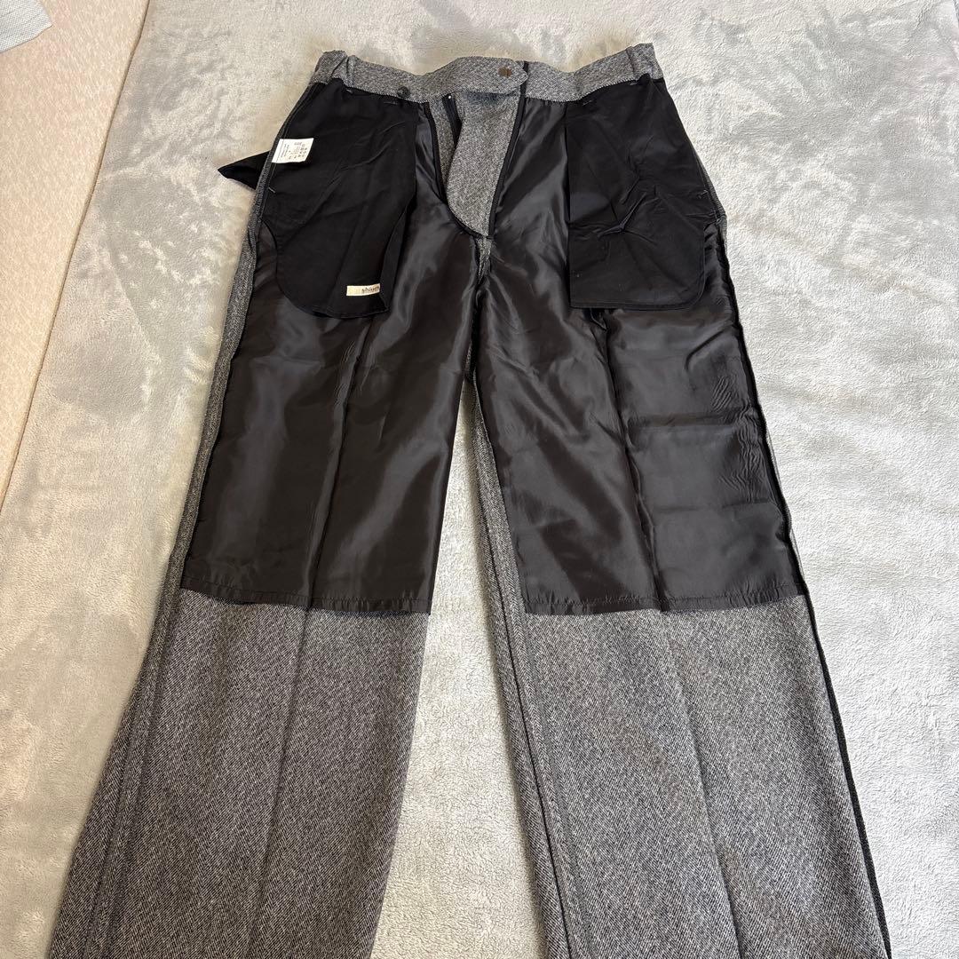 shiun TWEED STRAIGHT TROUSERS Sサイズ