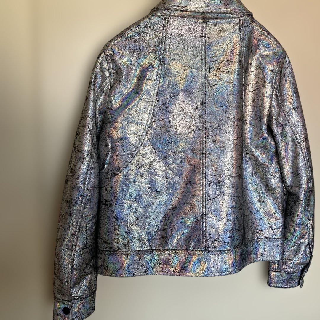 Desigual メタリックシルバー ジャケット XL