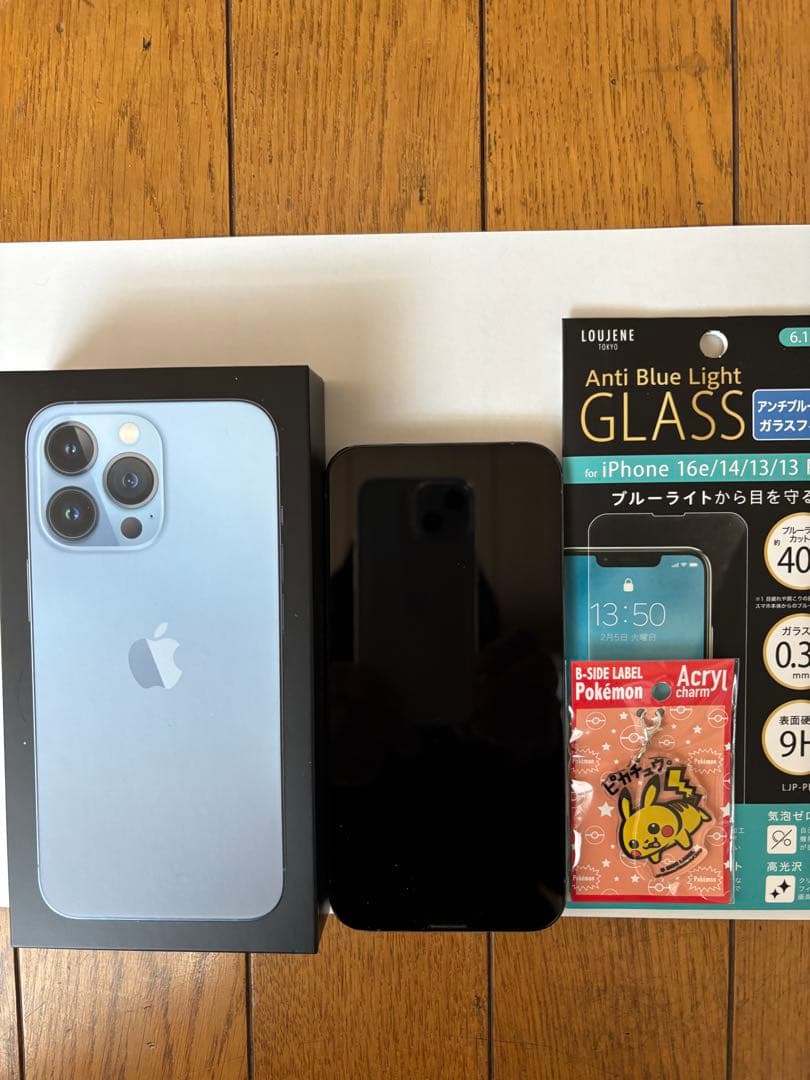 【美品おまけ】iPhone 13 Pro ブルー 128GB 84% 本体