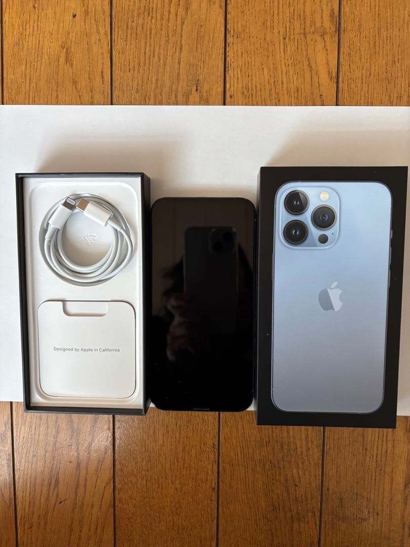 【美品おまけ】iPhone 13 Pro ブルー 128GB 84% 本体