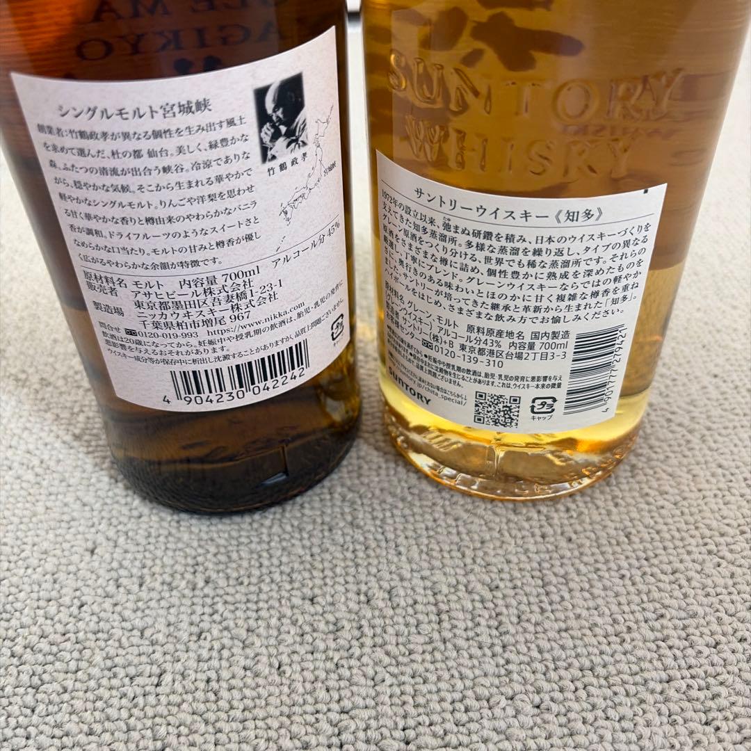 ジャパニーズウイスキーセット 宮城峡 ＆ 知多（計2本）